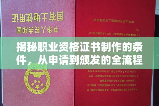 左云揭秘职业资格证书制作的条件，从申请到颁发的全流程解析