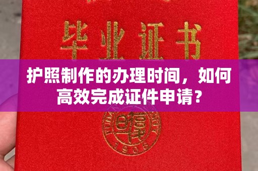 左云护照制作的办理时间，如何高效完成证件申请？