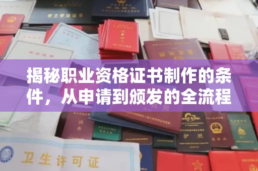 左云揭秘职业资格证书制作的条件，从申请到颁发的全流程解析
